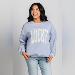Le Lis Light Blue LUCKY Sweatshirt